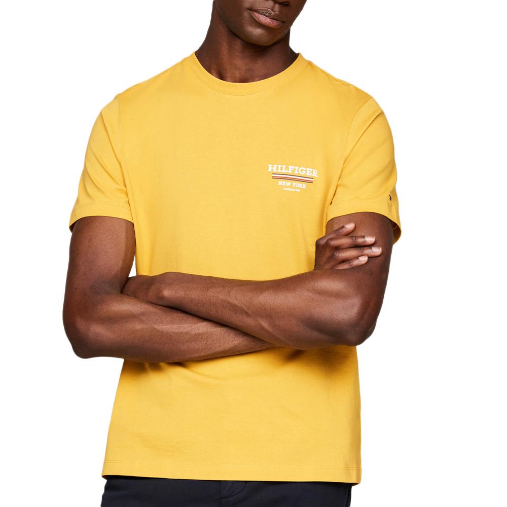 T-shirt Jaune Homme Tommy Hilfiger Global pas cher