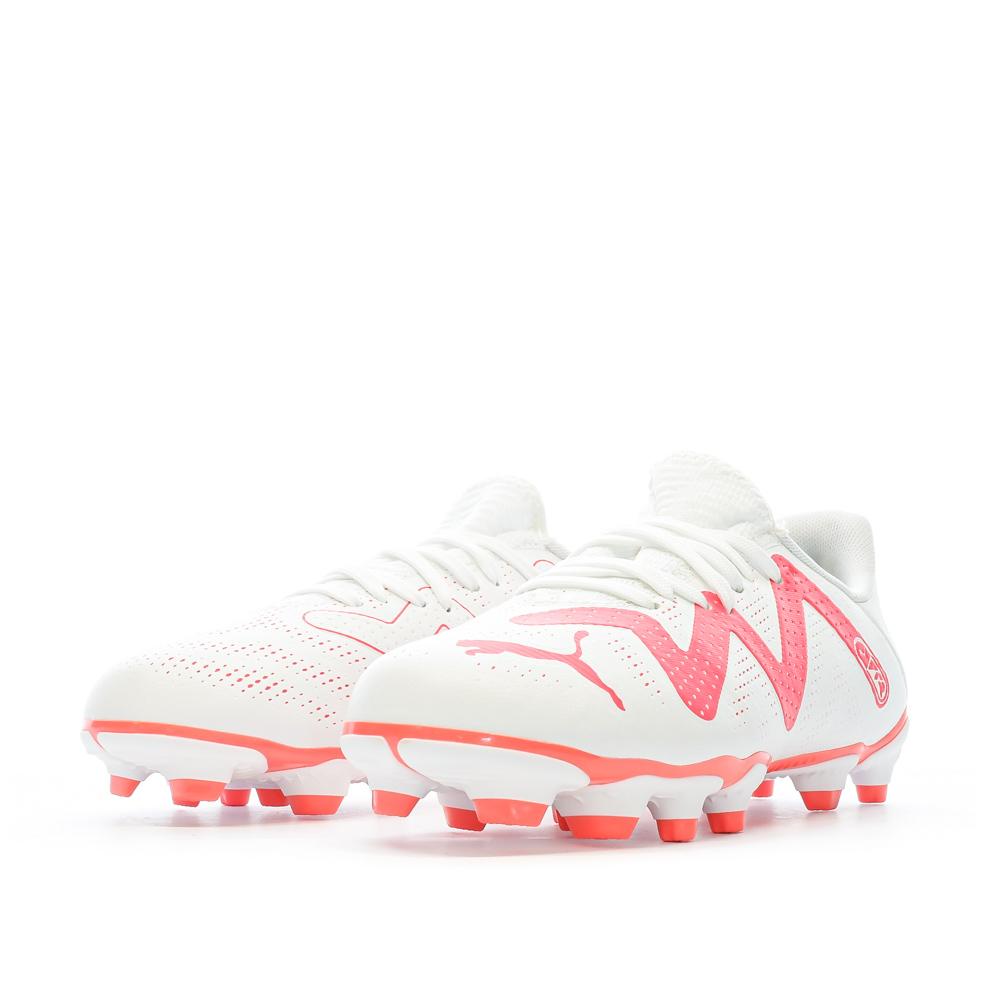 Chaussures de foot Blanc/Rose Enfant Puma Future Play FG vue 6