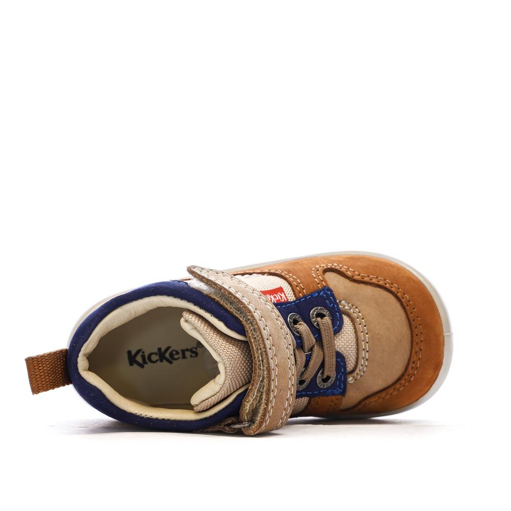 Baskets Hautes Maron/Beige Garçon Kickers Bottillon vue 4