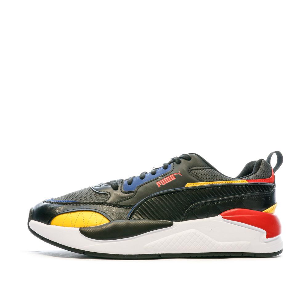 Baskets Blanche/Noir/Jaune Homme Puma X-ray 2 Square pas cher