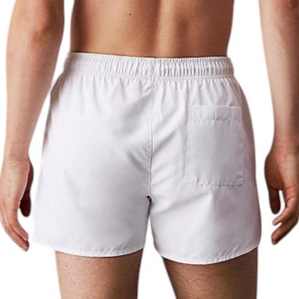 Short de Bain Blanc Homme Calvin Klein Jeans Drawstring vue 2