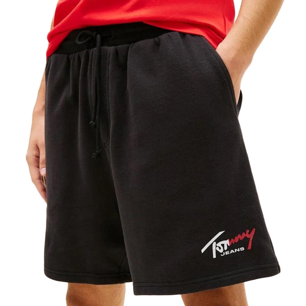 Short Noir Homme Tommy Hilfiger Tjm Signature pas cher