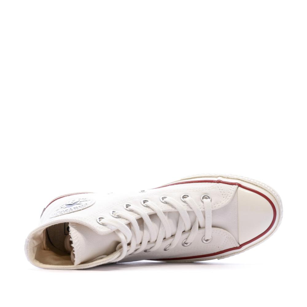 Baskets Blanches Homme/Femme Converse Chuck 70's HI vue 4