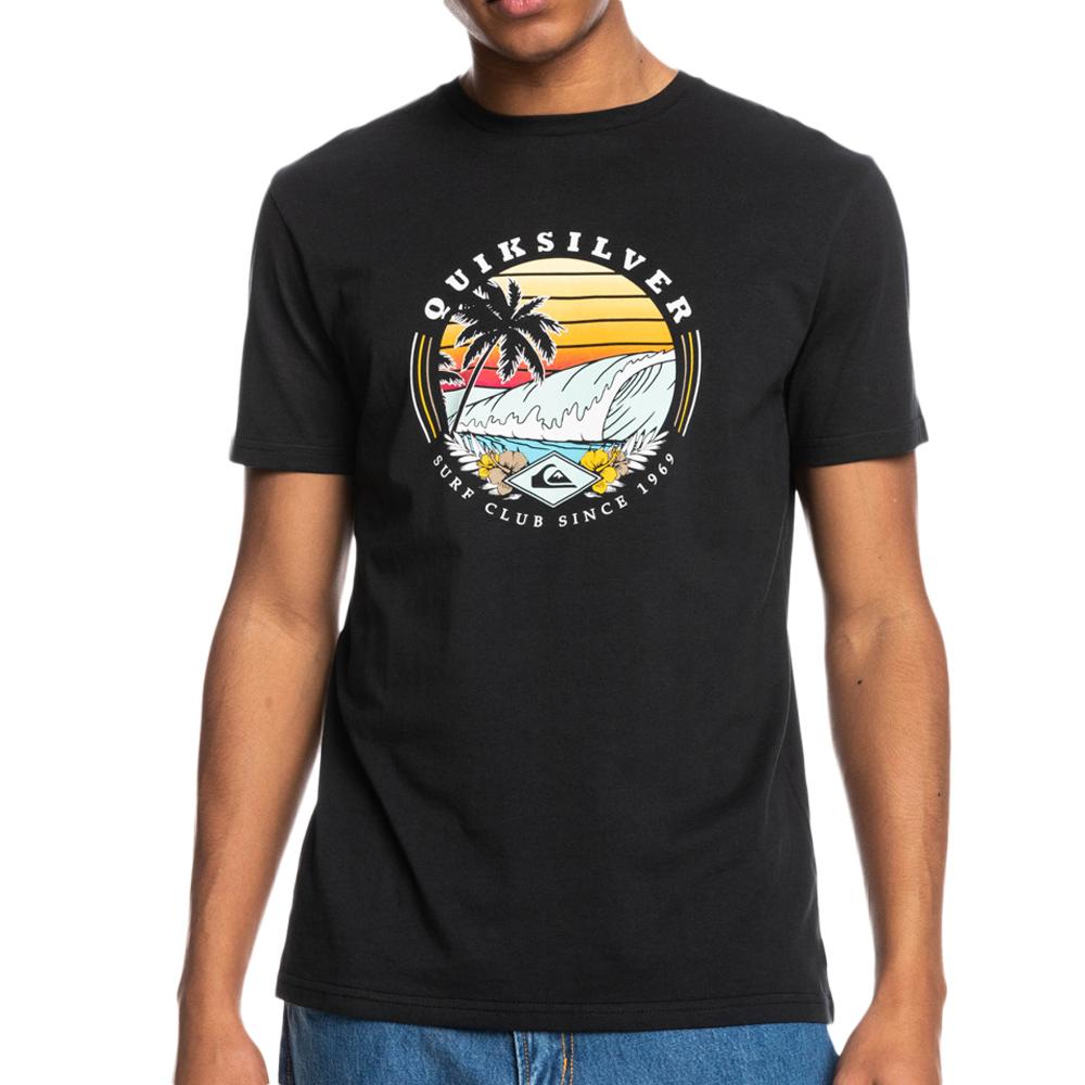 T-Shirt Noir Homme Quiksilver Qssurfclub pas cher