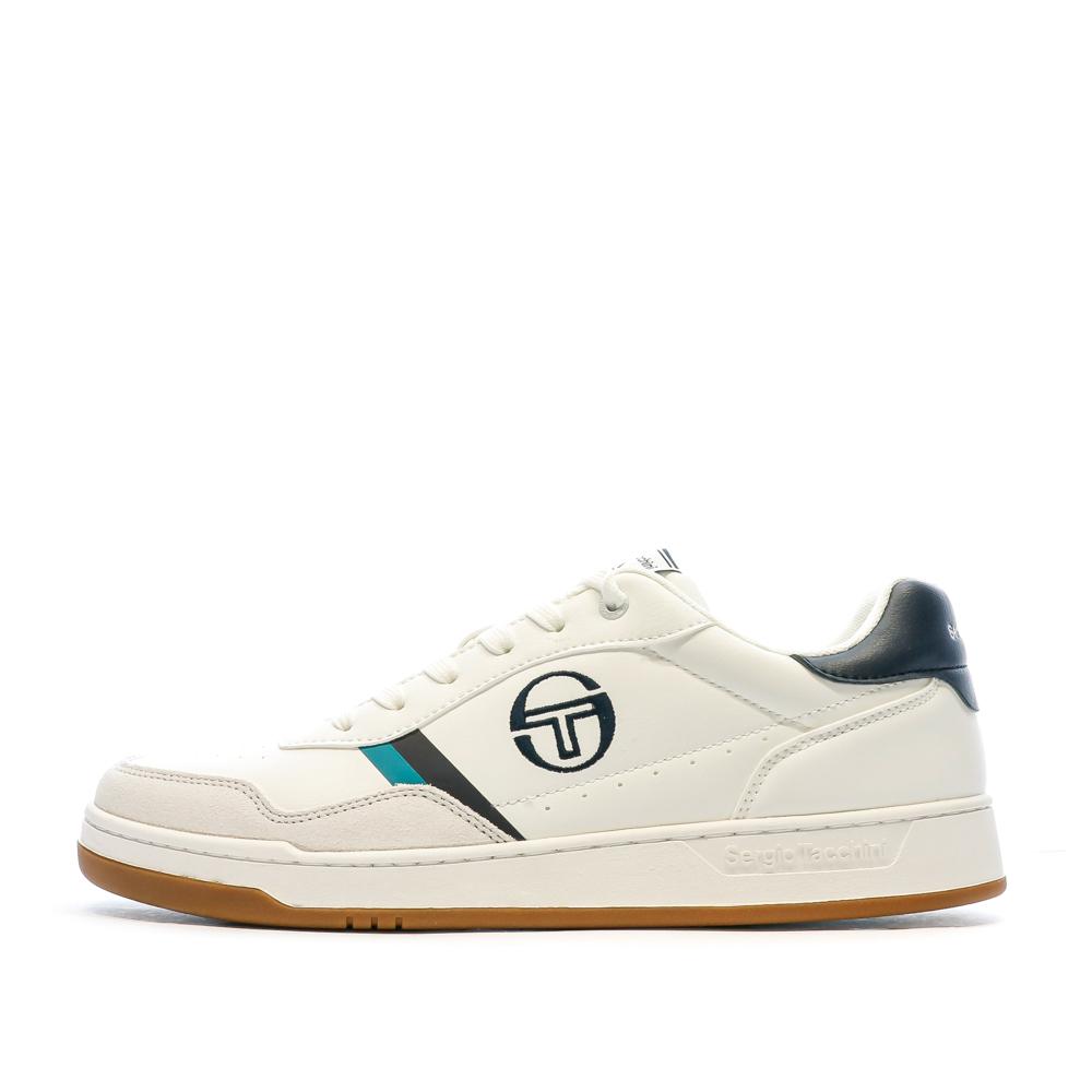 Baskets Blanche/Marine Homme Sergio Tacchini Roma pas cher