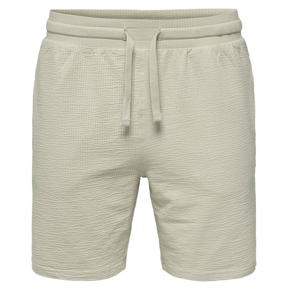 Beige Herren-Shorts Only & Sons Onskian Life Straight Ansicht 3