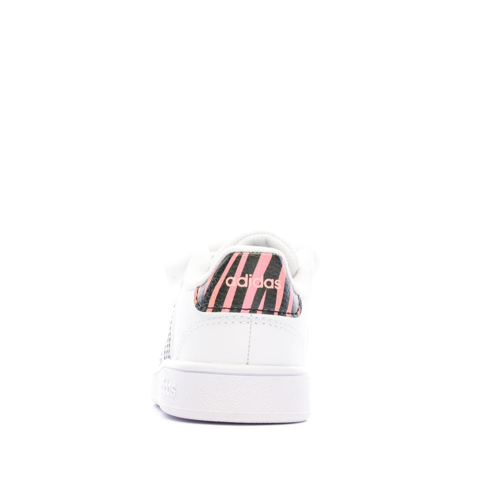 Baskets Blanche Garçon Adidas Grand Court Cf I vue 3