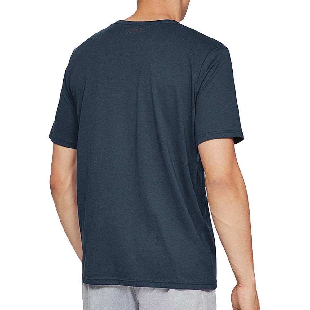 T-shirt Marine Homme Under Armour Left Chest vue 2