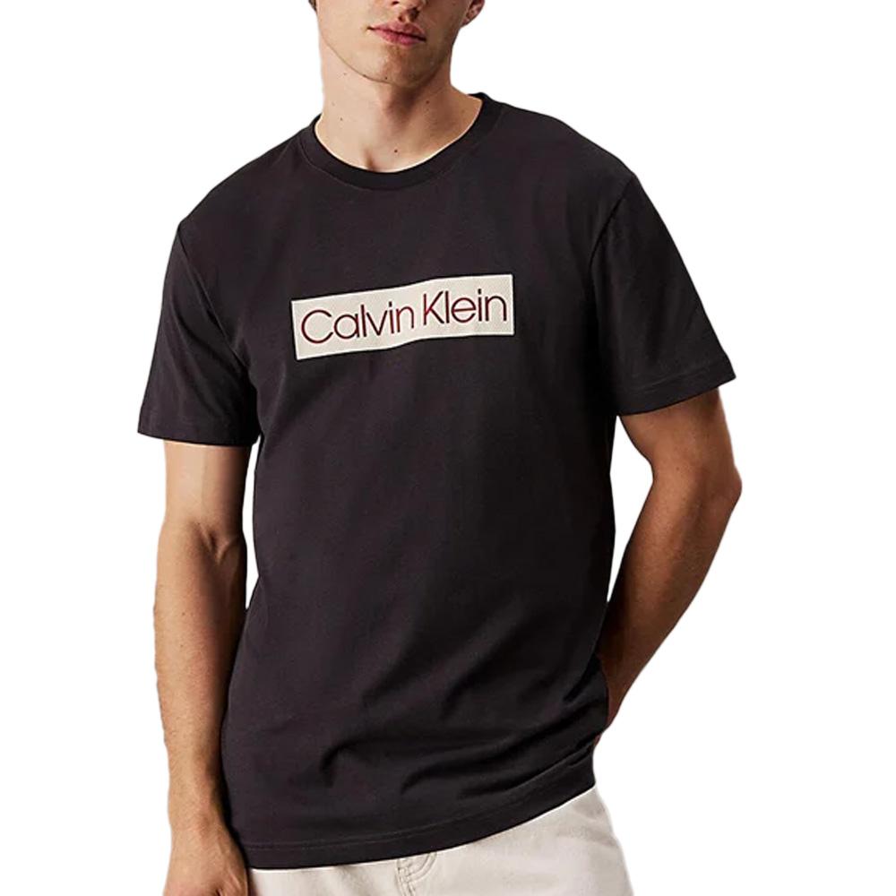 T-Shirt Noir Homme Calvin Klein Jeans Calvin Klein Label Phantom pas cher
