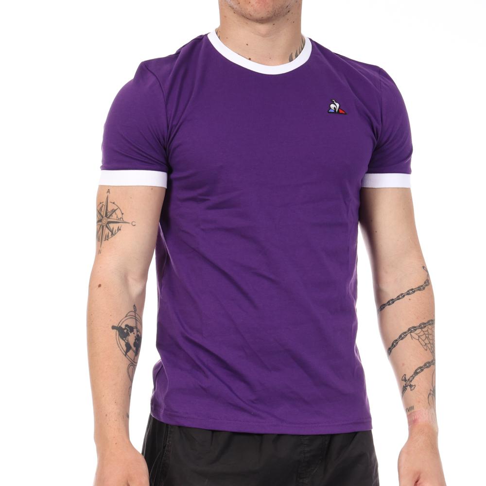 T-Shirt Violet Homme Le Coq Sportif Tee pas cher