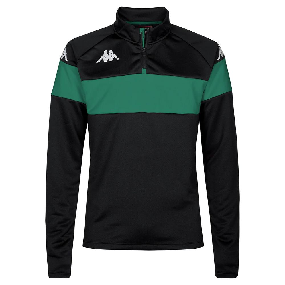 Sweat Noir/Vert Homme Kappa Dovare pas cher
