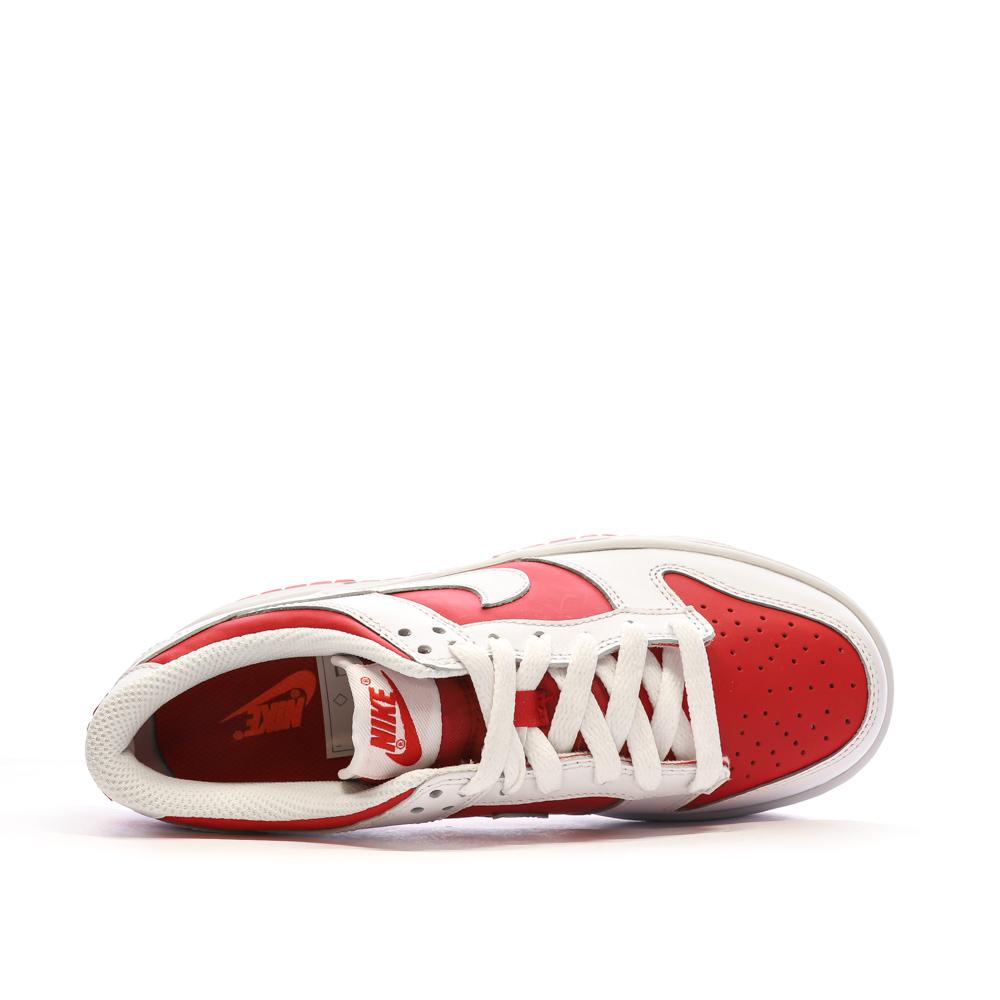 Baskets Blanches/Rouges Garçon Nike Dunk Low vue 4