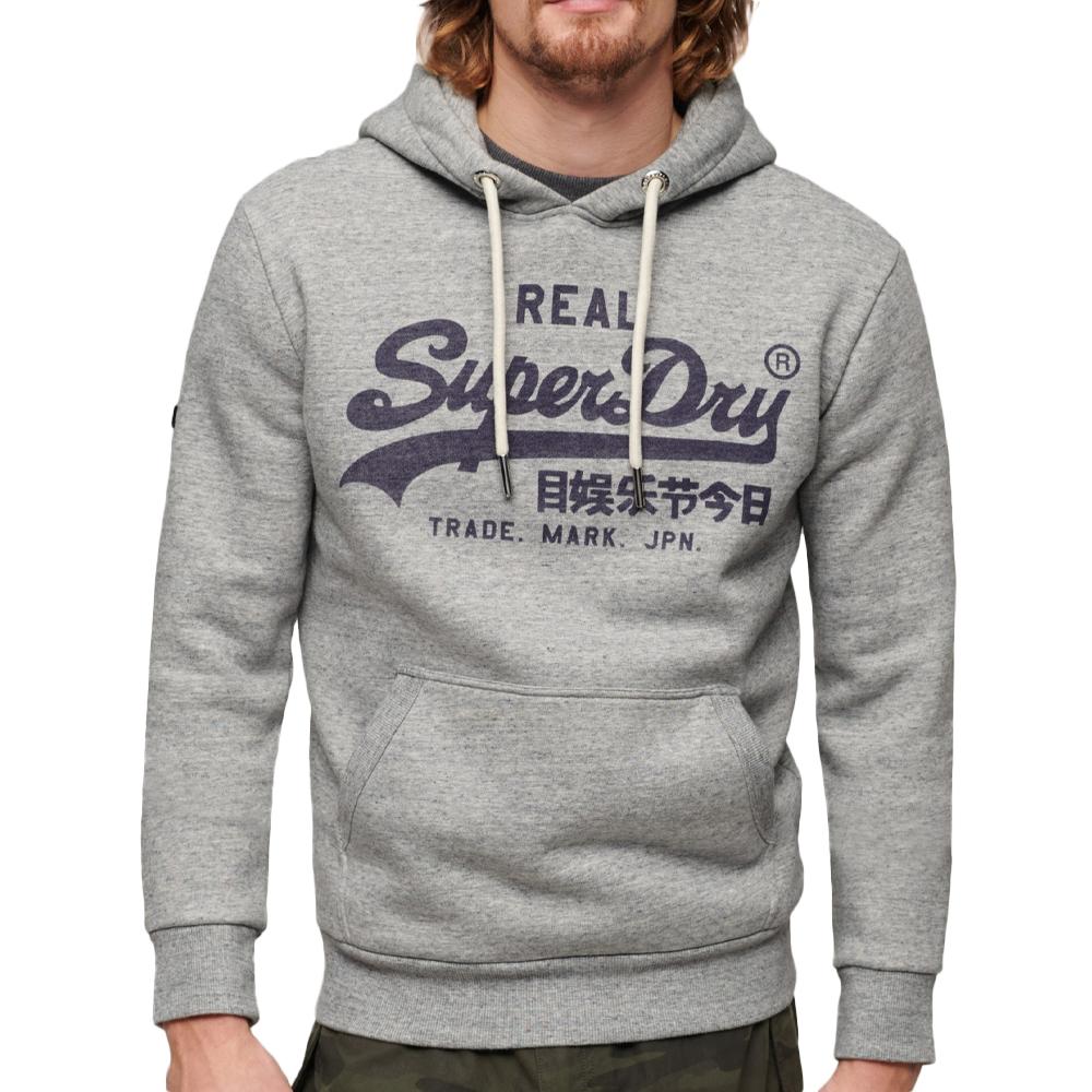Sweat Gris Homme Superdry Vintage Vl pas cher