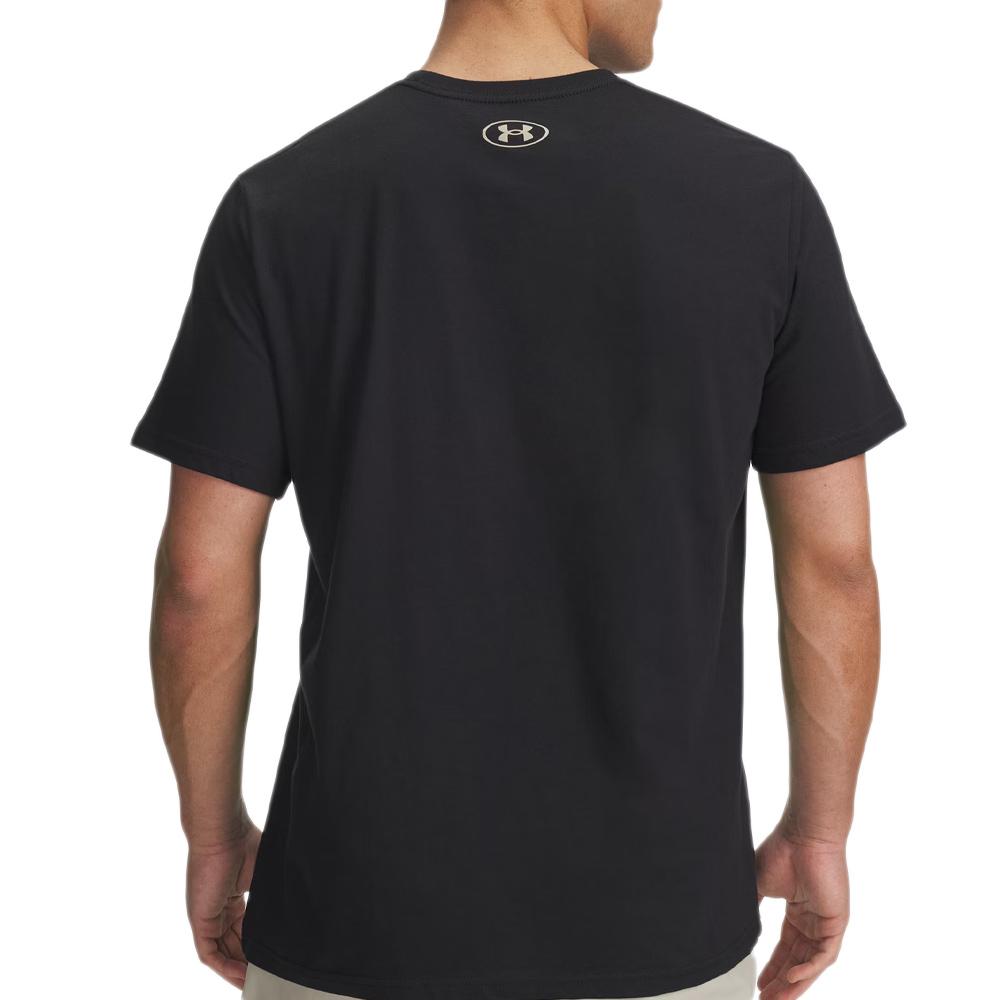 T-shirt Noir/Doré Homme Under Armour Left Chest vue 2