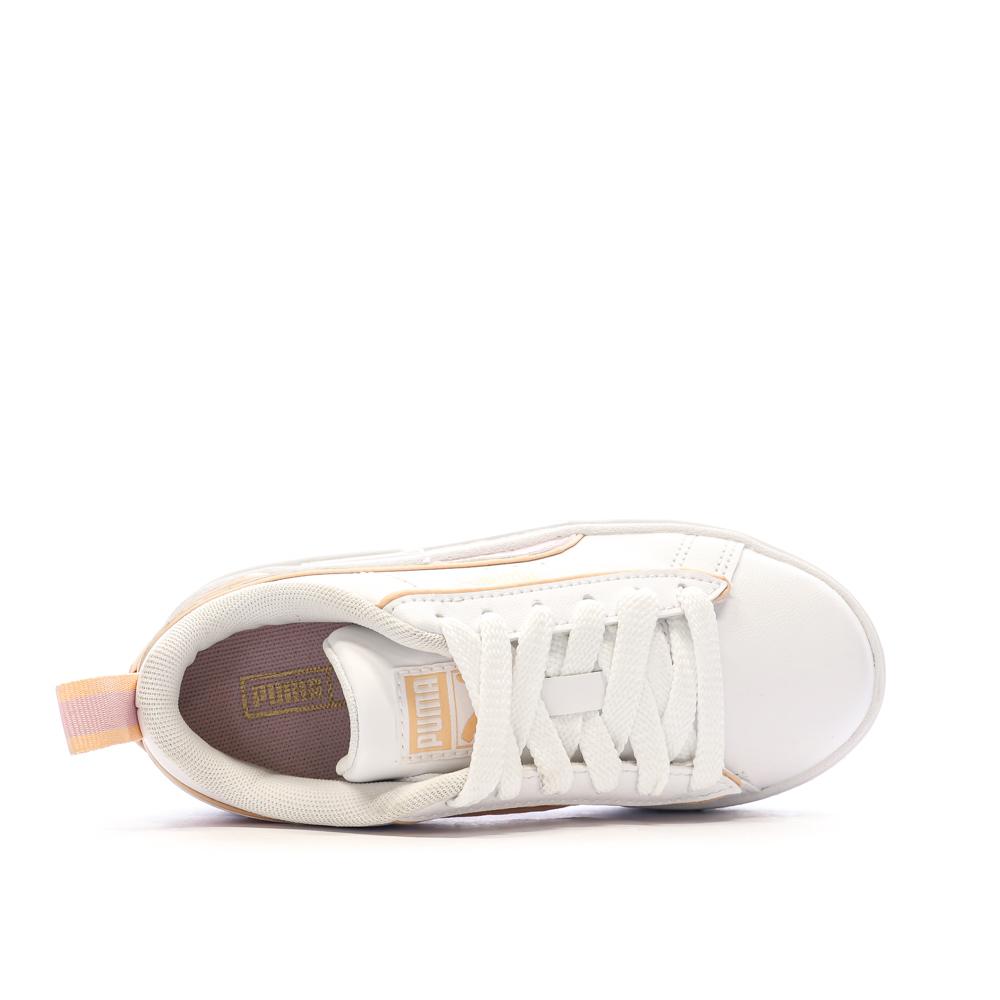 Baskets Blanches/Roses Fille Puma Mayze vue 4