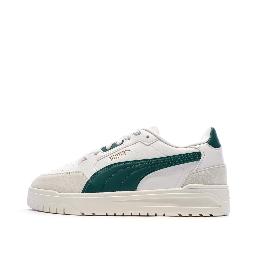 Baskets Blanc/Vertes Homme Puma Shuffle pas cher