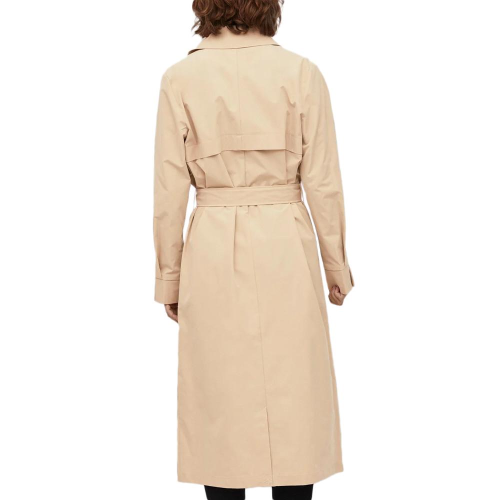 Trench Long Beige Femme Vila Mersin vue 2