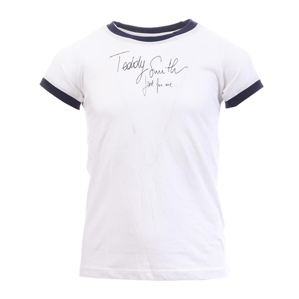 T-shirt Blanc Fille Teddy Smith Tifar pas cher