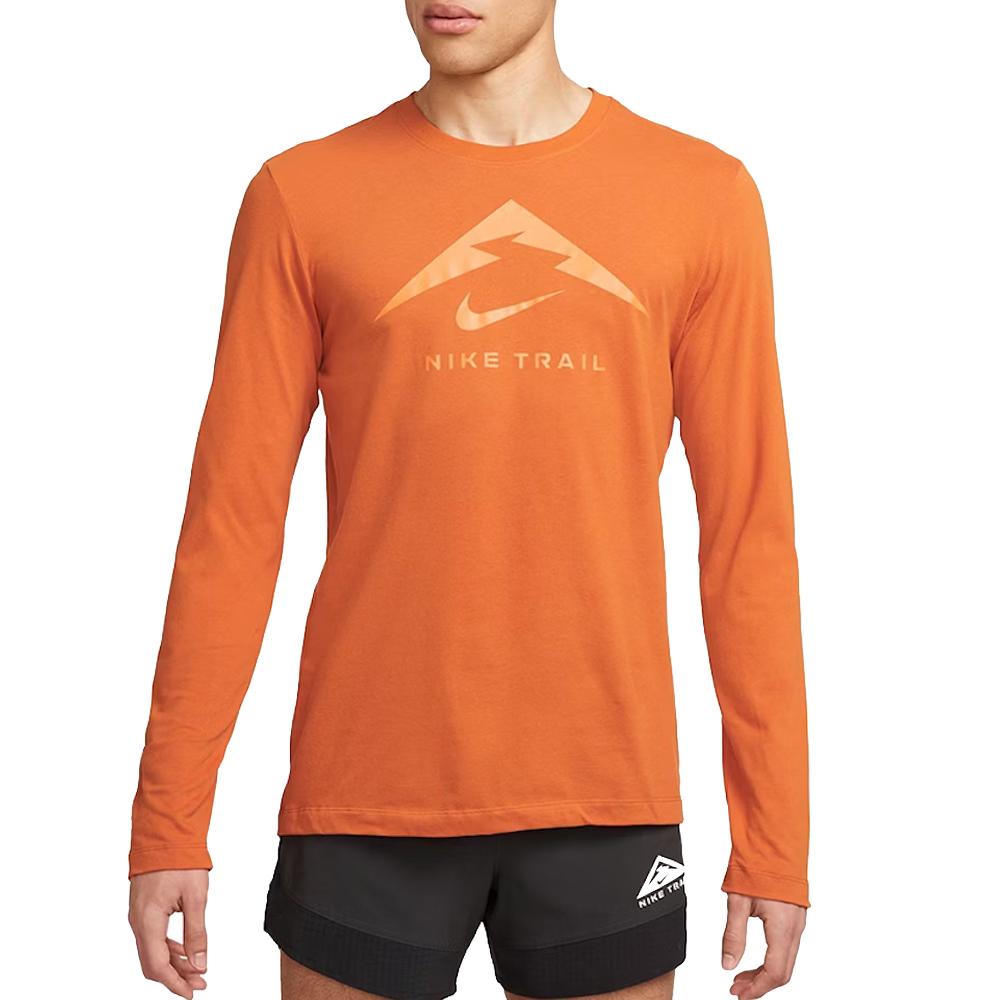 T-shirt Manches Longues Orange Homme Nike Df Tee pas cher