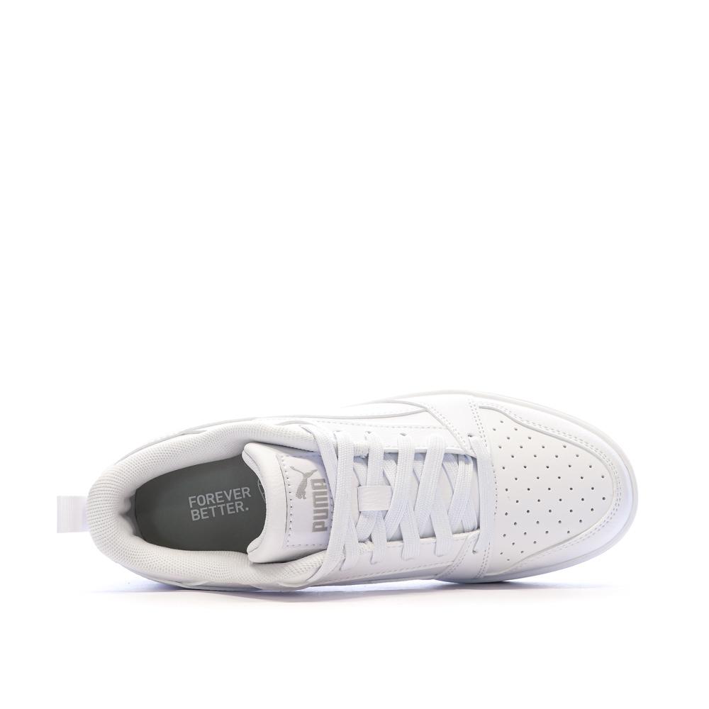 Baskets Blanches Mixte Puma Rebound V6 vue 4