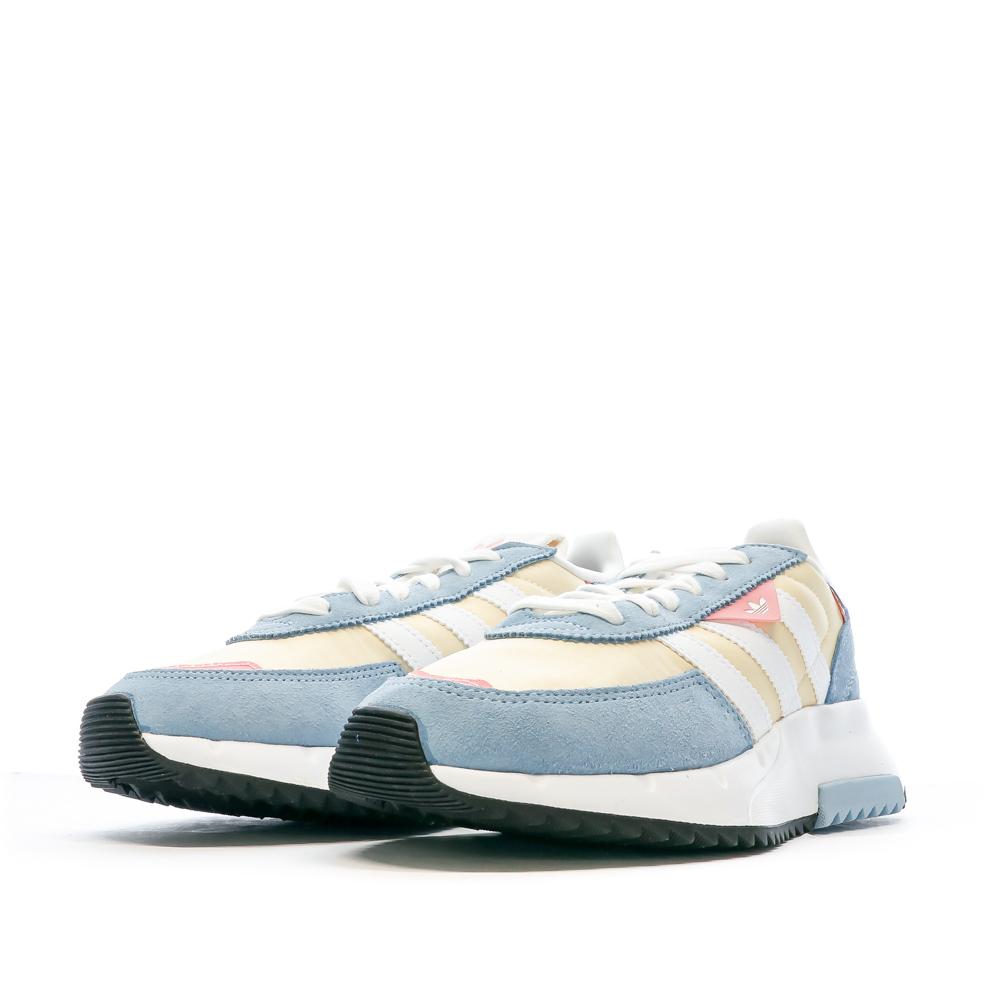 Baskets Bleu/Rose Femme Adidas Retropy vue 6