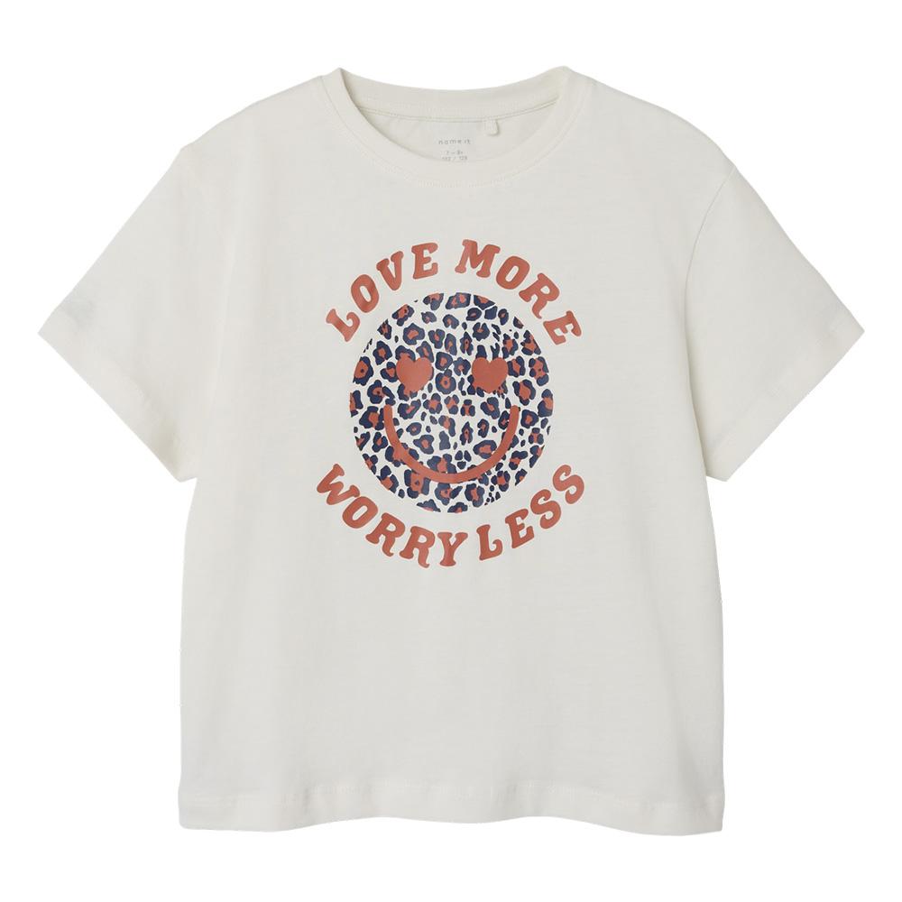T-shirt Blanc Fille Name it Nyla pas cher