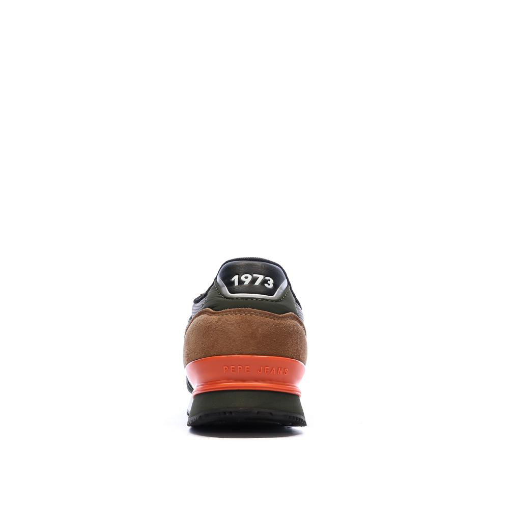 Baskets Marine/Kaki/Rouge Homme Pepe jeans Brit Road M vue 3