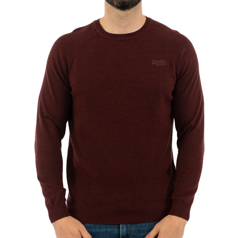 Pull bordeaux homme Superdry Orange Label Crew pas cher