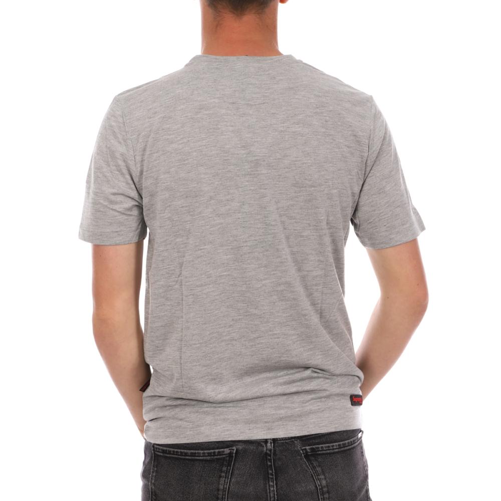T-shirt Gris Homme Supreme Grip Greece vue 2