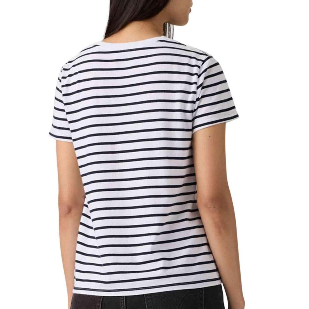 T-Shirt Blanc/bleu Femme Levi's Perfect 1 vue 2