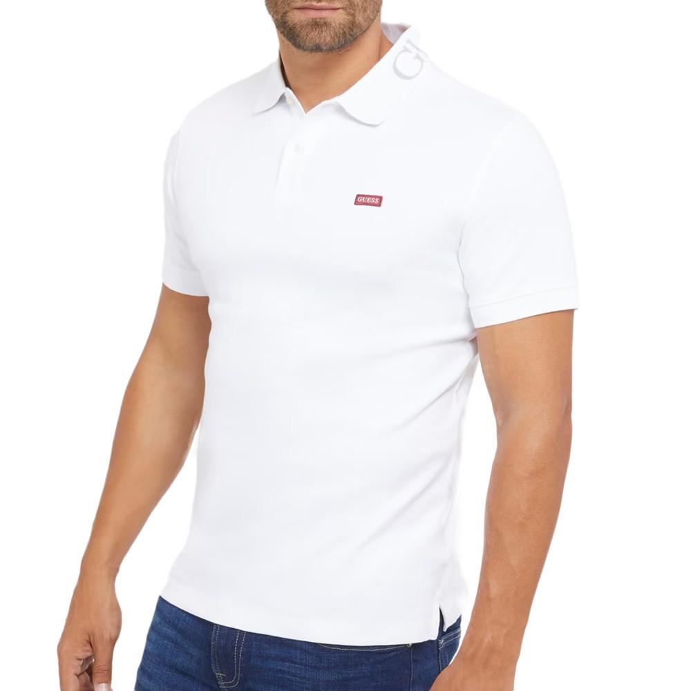 Polo Blanc Homme Guess Nolan pas cher