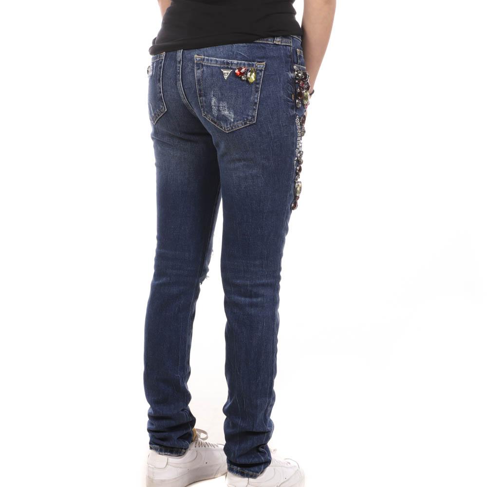Jean Slim Bleu brut Femme Guess FYLT vue 2