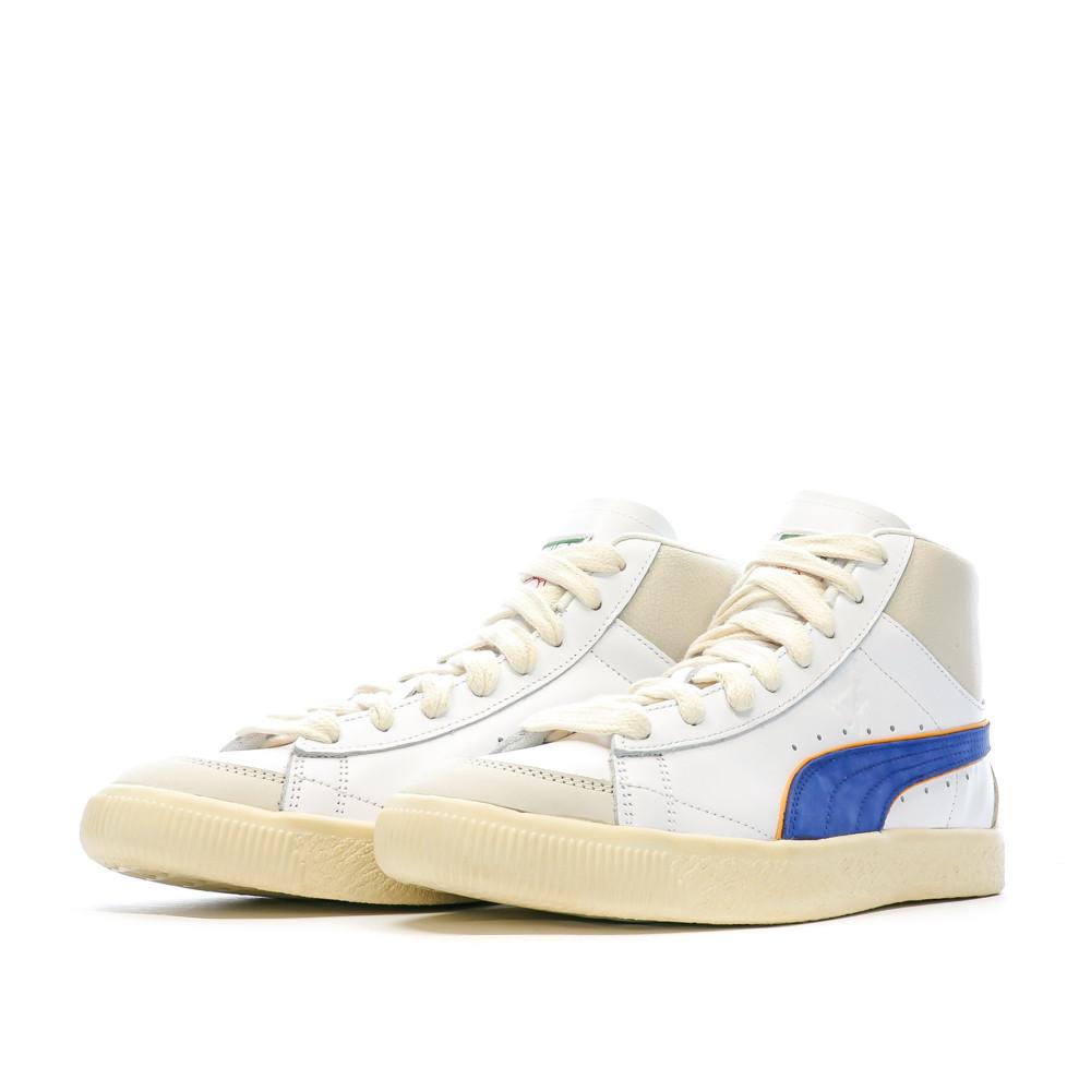 Baskets Blanches Homme Puma Clyde Mid vue 6
