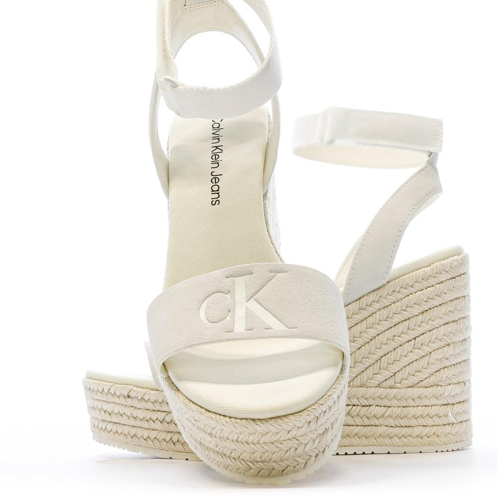 Sandales Compensées Blanc Femme Calvin Klein Jeans Wedge Sandal vue 7