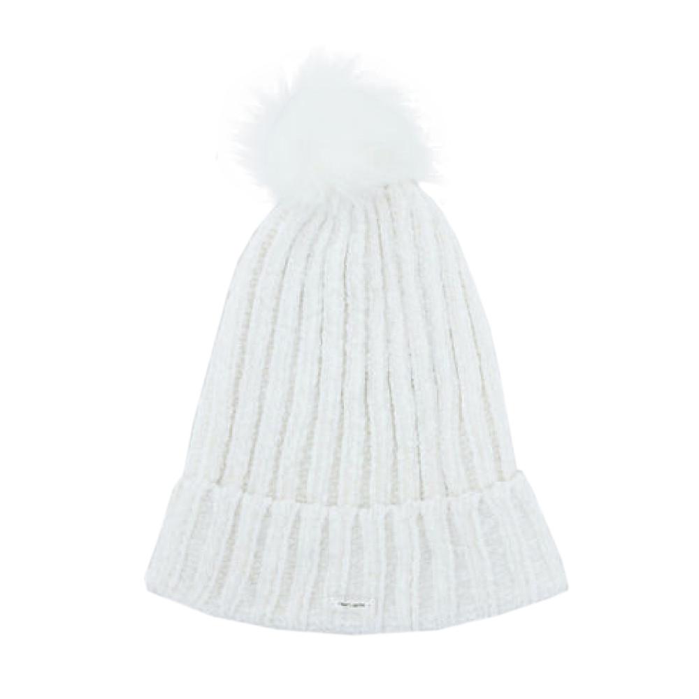 Bonnet à Pompon Blanc femme Teddy Smith Cheny pas cher