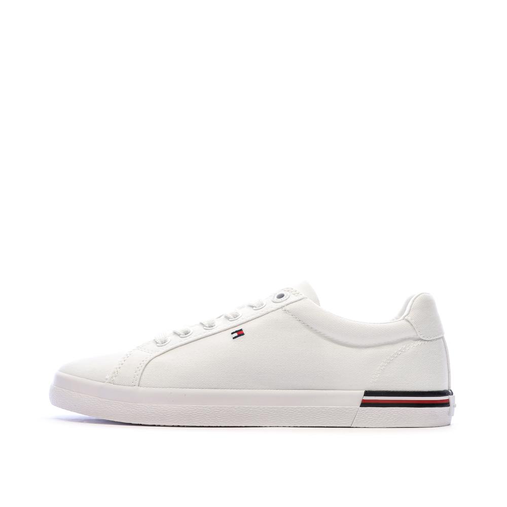 Baskets Blanches Femme Tommy Hilfiger Essential Stripes Sn pas cher