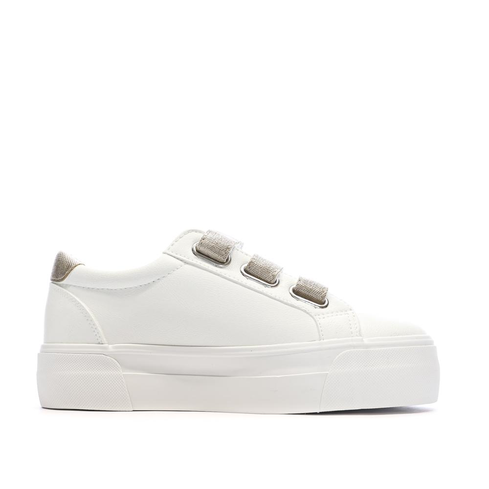 Baskets Blanche/Doré Plateforme Femme Kaporal Clovia vue 2