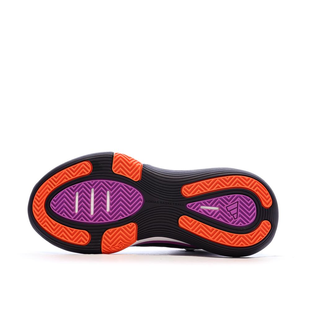 Chaussures de basketball Noires/Violettes Homme Adidas Bounce vue 5