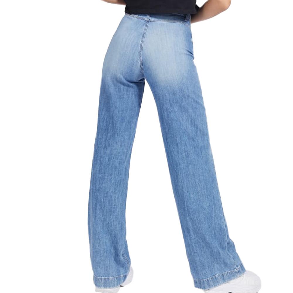 Jean large Bleu Femme Guess Lnnd vue 2