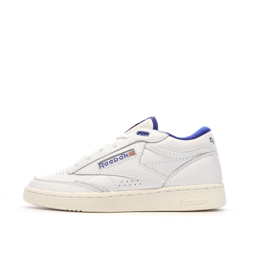 Baskets Blanches/Bleu Homme Reebok Vintage pas cher
