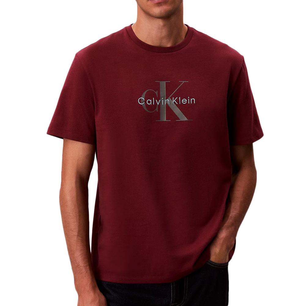 T-Shirt Bordeaux Homme Calvin Klein Jeans Hero LV04RB862G pas cher