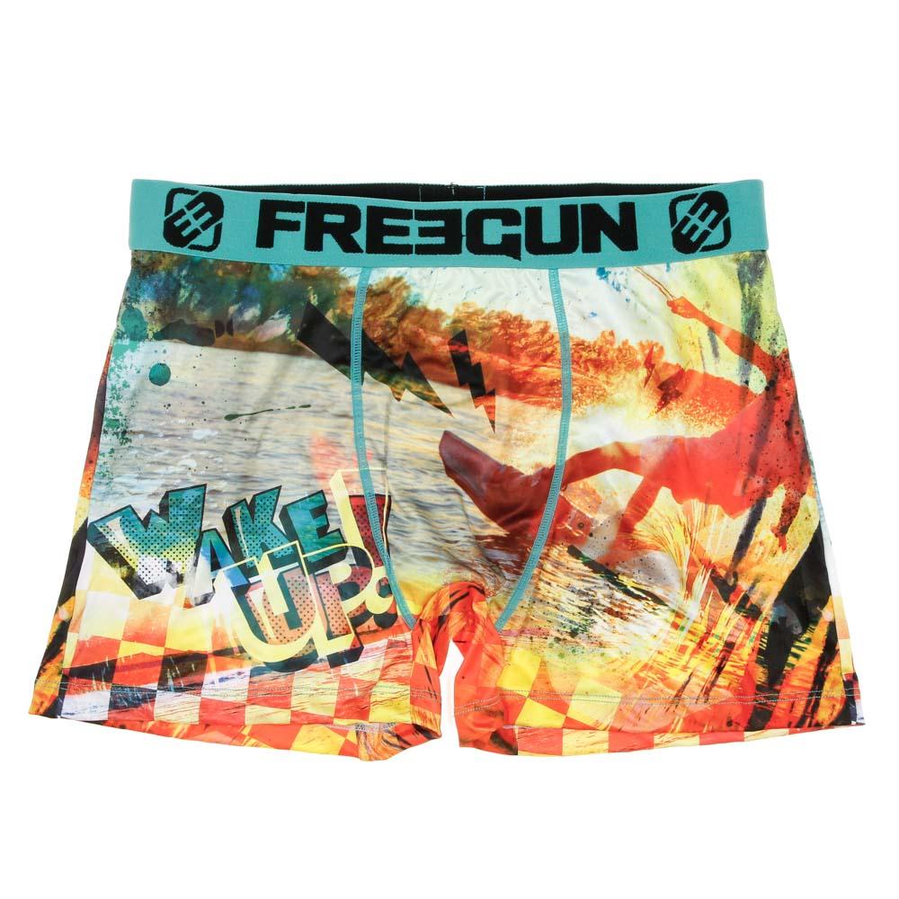 Boxer Noir/Turquoise à Imprimés Homme Freegun Wak pas cher