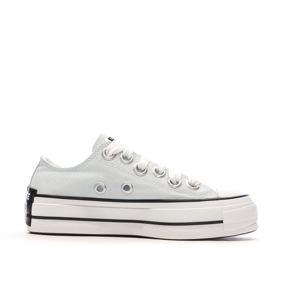 Baskets Vert D'Eau Femme Converse Platform vue 2