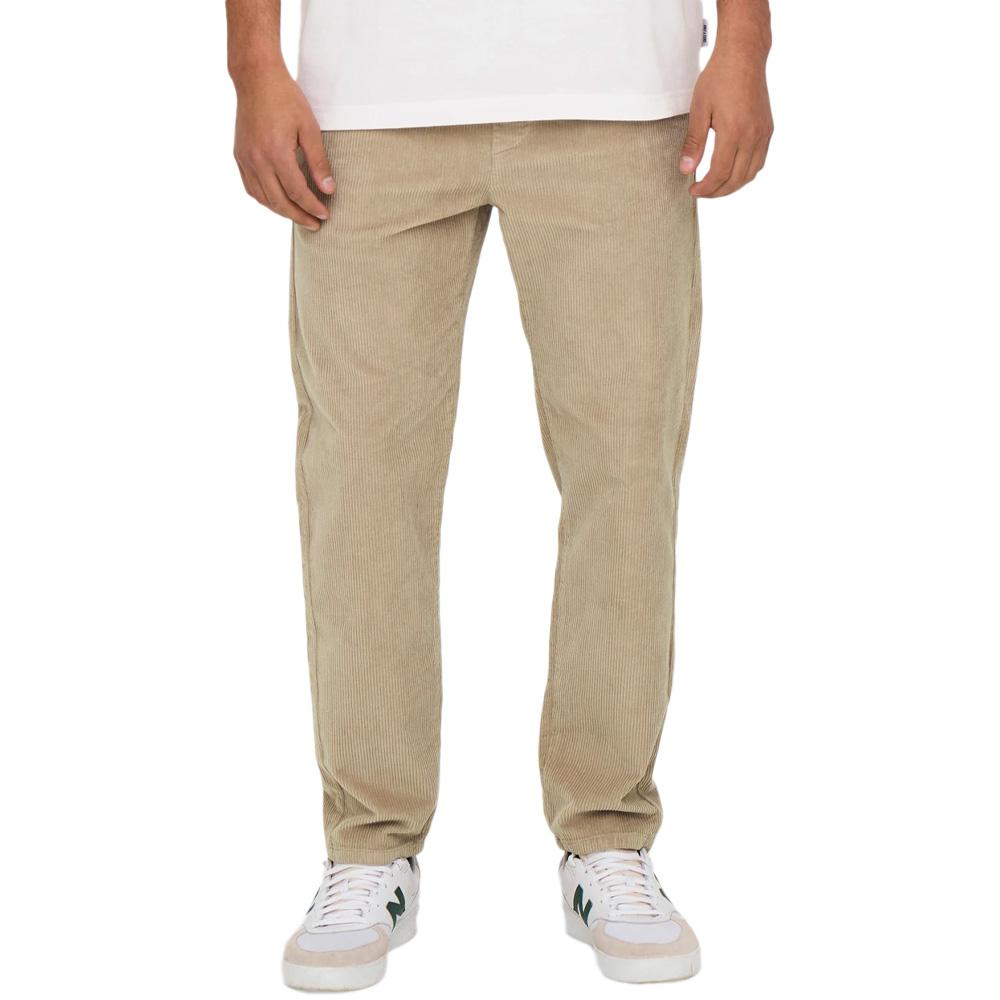 Pantalon Beige/Marron Homme Only & Sons Linus pas cher