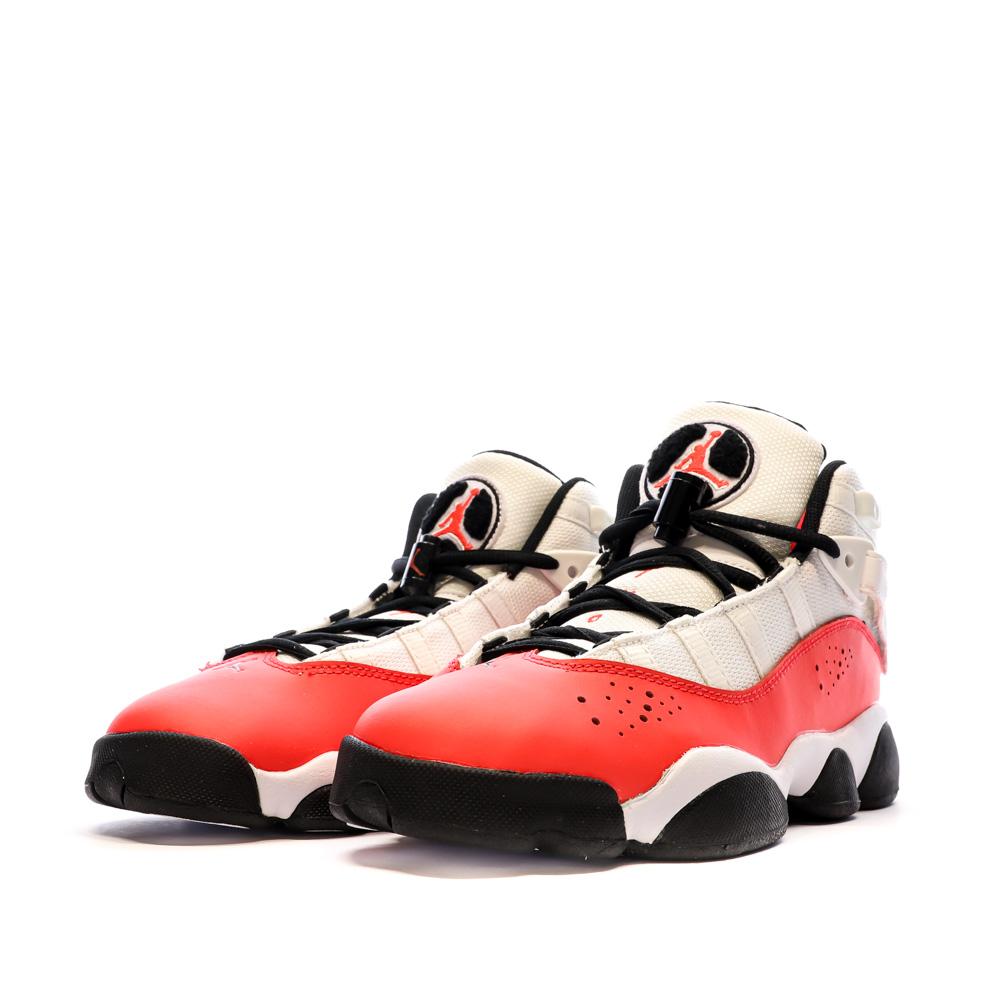 Baskets Blanc/Rouge Garçon Nike Jordan 6 Rings vue 6