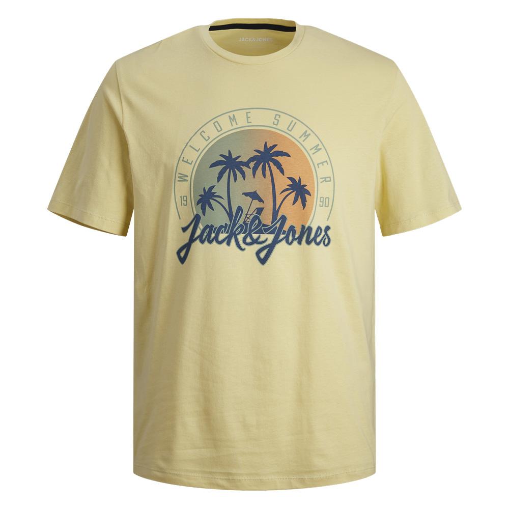 T-shirt Jaune Homme Jack & Jones Summer pas cher