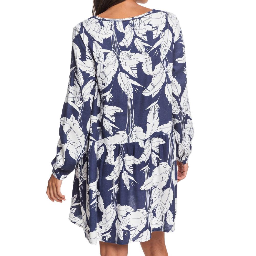 Robe Bleu à fleurs Femme Roxy Indigo Night vue 2