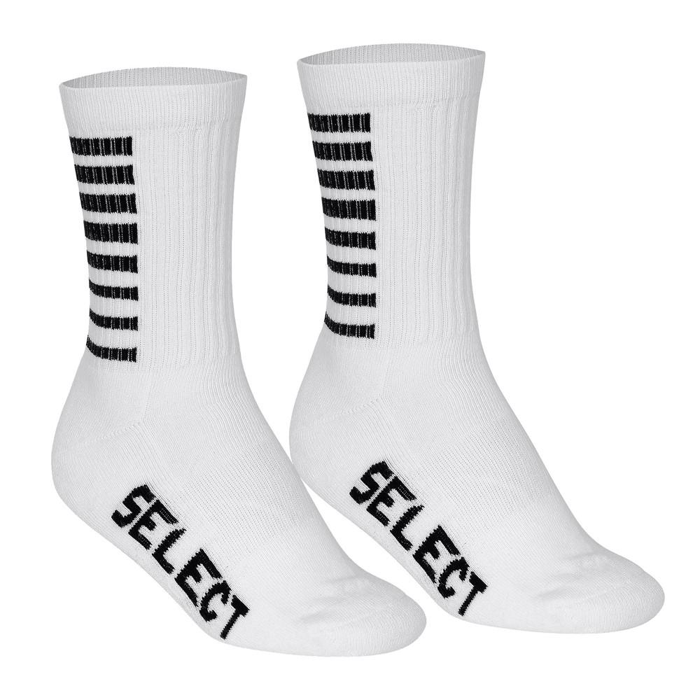 X1 Paire de Chaussettes Blanc/Noir Mixte Select Striped pas cher