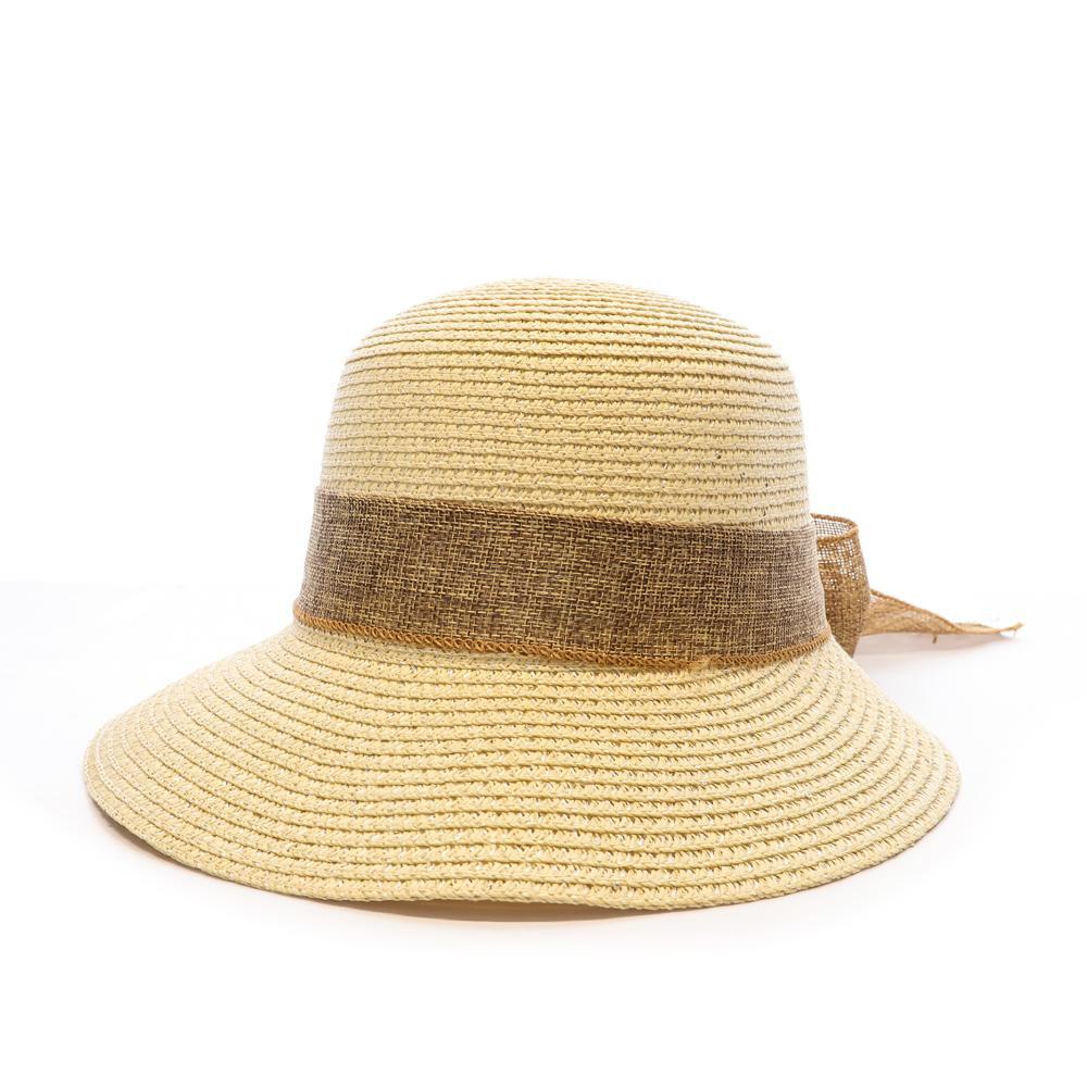 Chapeaux Beige Via Lorenzo Pan Coupe Naturel pas cher