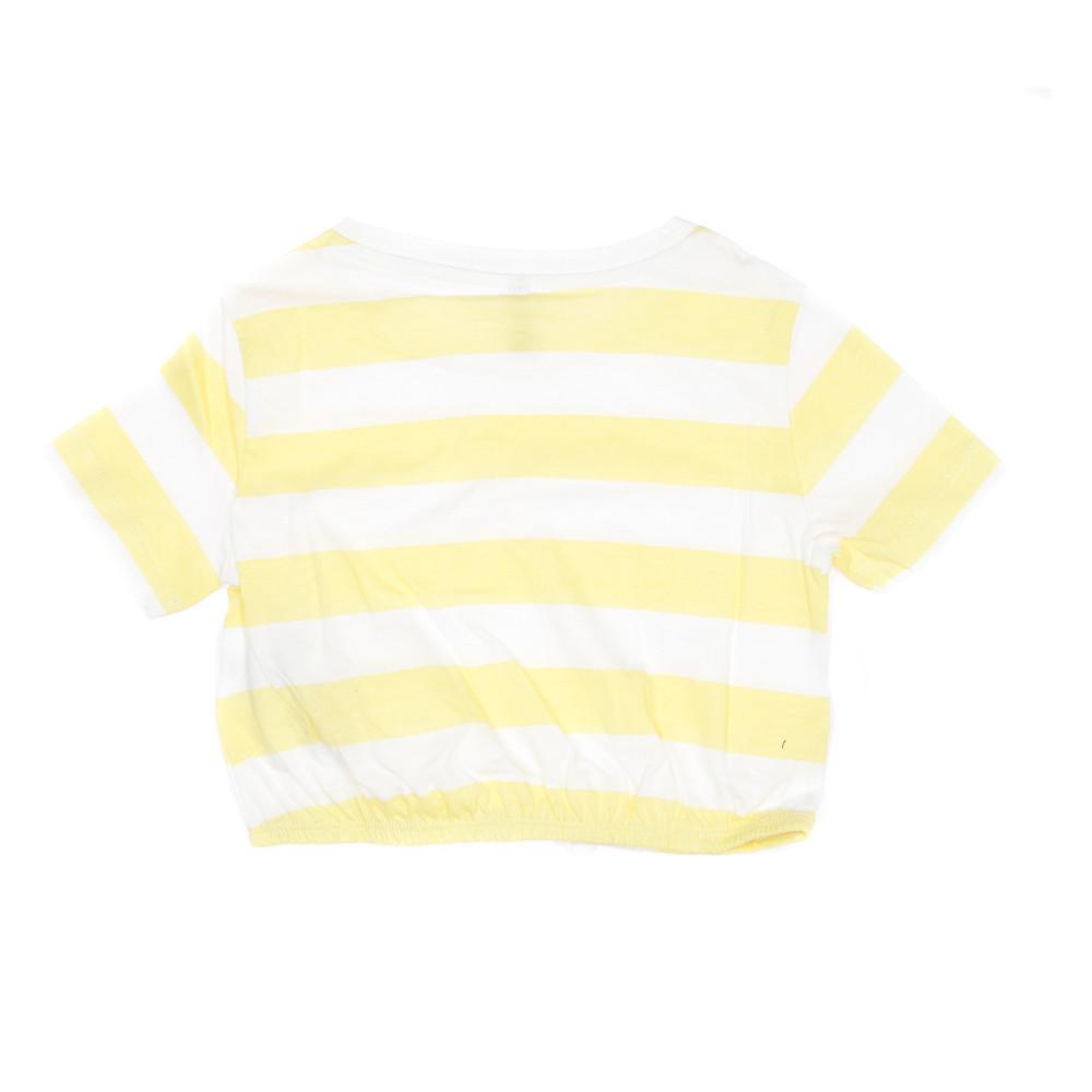 T-shirt Blanc/Jaune Fille Kids Only Knot Stripe vue 2